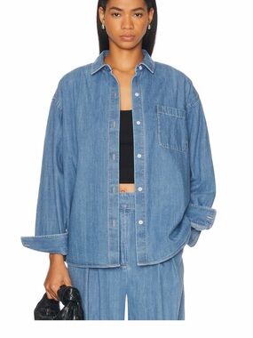 Jenni Kayne Parker Oversized Denim Shirt XXS